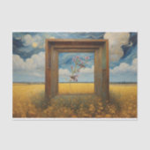 Zangvogels op roze bloemen tak decoupage tissuepapier (Voorkant)