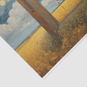 Zangvogels op roze bloemen tak decoupage tissuepapier (Detail)