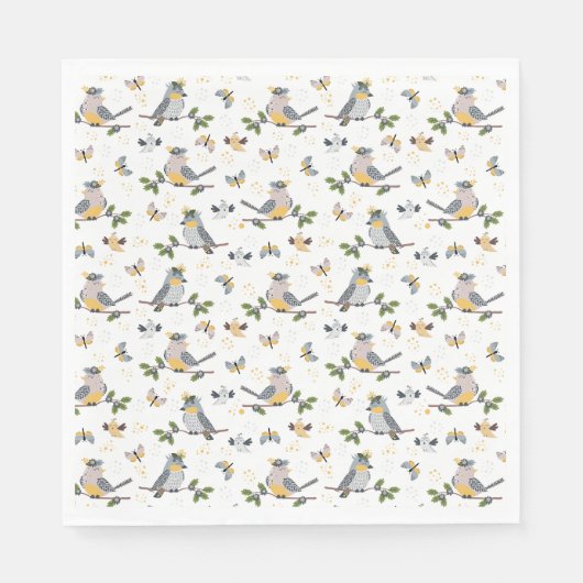 Zangvogels Papieren Servet (Voorkant)