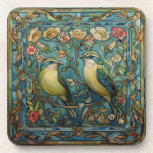 Zangvogels Verliefd Art Nouveau Design