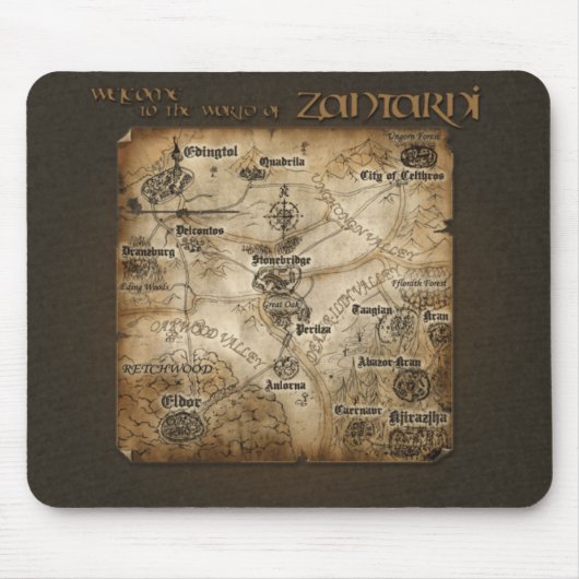 Zantarni Map Mousepad Muismat (Voorkant)