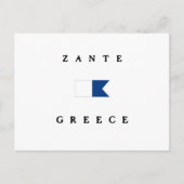 Zante Greece Alpha Dive Flag Briefkaart (Voorkant)