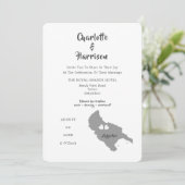 Zante Wedding Destination Photo Invitation Kaart (Staand voorkant)