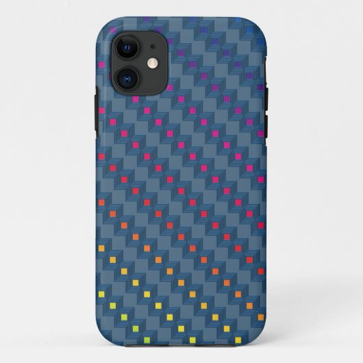 Zany abstracte vierkanten Case-Mate iPhone case (Achterkant)