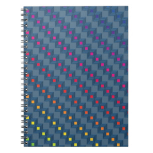 Zany abstracte vierkanten notitieboek