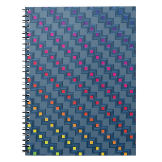Zany abstracte vierkanten notitieboek (Voorkant)