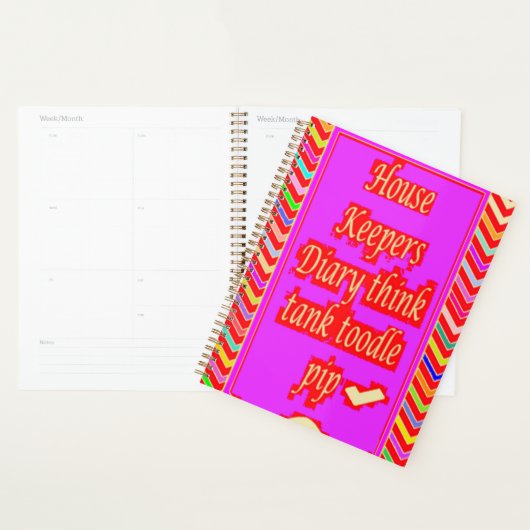 ZANY ART DESIGN MET HUISHOUDELIJKE WOORDEN PLANNER (Display)