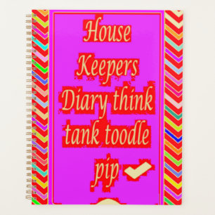 ZANY ART DESIGN MET HUISHOUDELIJKE WOORDEN PLANNER