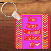 ZANY ART DESIGN MET HUISHOUDELIJKE WOORDEN SLEUTELHANGER (Voorkant)