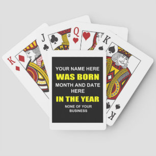 Zany Birthday Quote Pokerkaarten