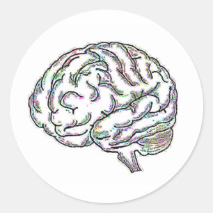 Zany Brainy Ronde Sticker