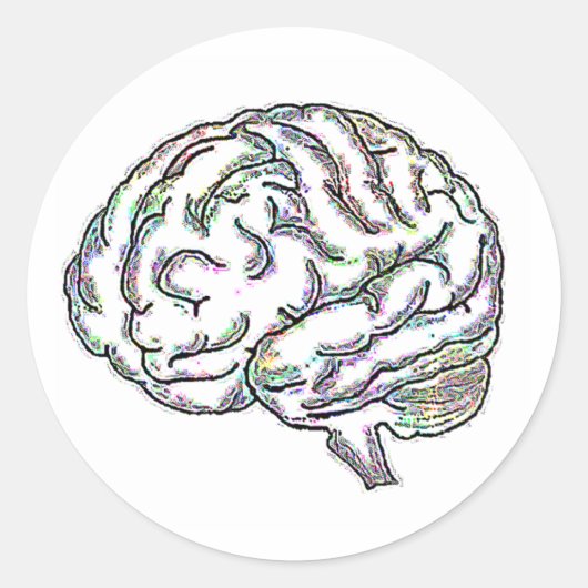 Zany Brainy Ronde Sticker (Voorkant)