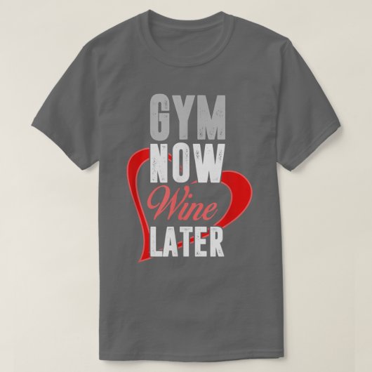 Zany Brainy Workout Gym nu Wine LaterFitness 1610 T-shirt (Design voorkant)
