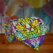 Zany Cat in Vele kleuren - Fun Mosaic on Cheerful Stropdas