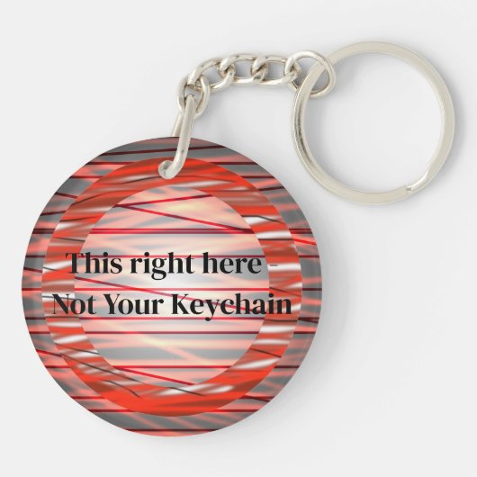Zany Creative Dramatic Bold Easy to Find My Keys Sleutelhanger (Achterkant)