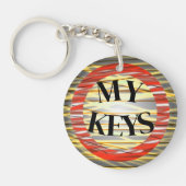 Zany Creative Dramatic Bold Easy to Find My Keys Sleutelhanger (Voorkant)
