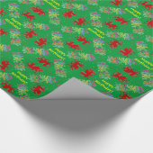 Zany Dancers en Red Welsh Dragon, Happy Birthday! Cadeaupapier (Hoek)