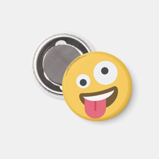 Zany Face Emoji Magneet (Voorkant / Achterkant)