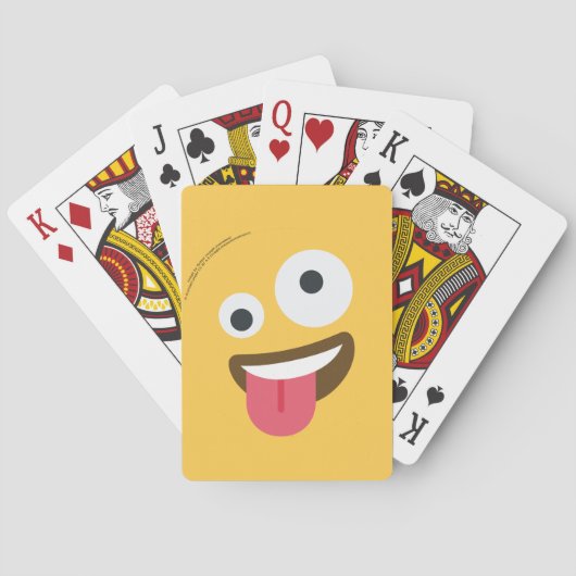 Zany Face Emoji Pokerkaarten (Achterkant)