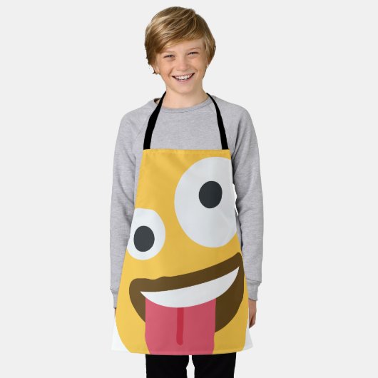 Zany Face Emoji Schort (Gedragen)