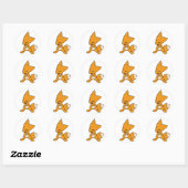 Zany Fox Ronde Sticker (Vel)