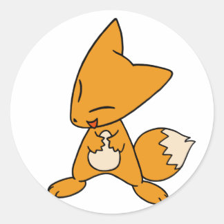Zany Fox Ronde Sticker