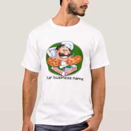 Zany Italy chef speedy pizzabezorging T-shirt
