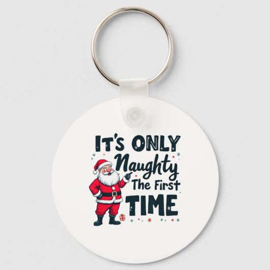 Zany It's Only Naughty The First Time Santa Christ Sleutelhanger (Voorkant)