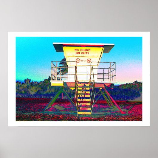 Zany lifeguard shack poster (Voorkant)