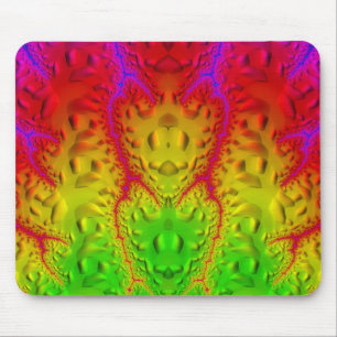 ~ Zany Shades Paars Green Red Yellow Fractal Muismat