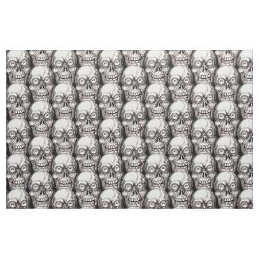 ZANY SKULL PRINT STOF (Fat Quarter)
