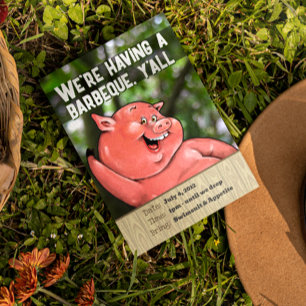 Zany varken geroosterd zomer barbecue op maat uitn kaart