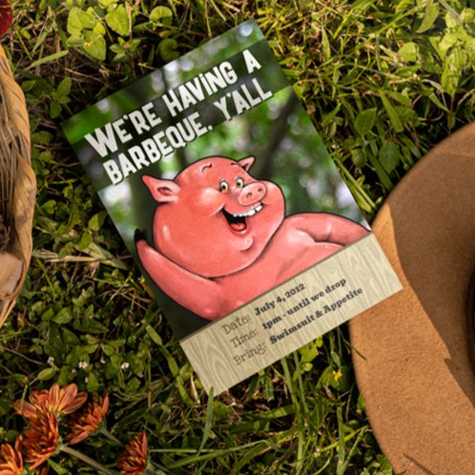 Zany varken geroosterd zomer barbecue op maat uitn kaart