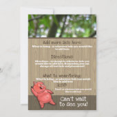 Zany varken geroosterd zomer barbecue op maat uitn kaart (Achterkant)