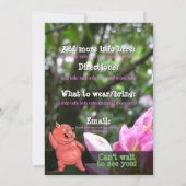 Zany varkensroast zomerbarbecue douane-sjabloon kaart (Achterkant)