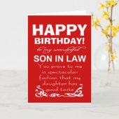 zany verjaardag zoon in de wet kaart (Gele Bloem)