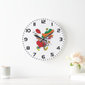 Zany Woman Running Clown Grote Klok (Huis)