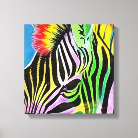 Zany Zebra Canvas Afdruk (Voorkant)