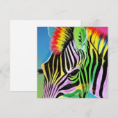 Zany Zebra Feestdagenkaart (Voorkant / Achterkant)
