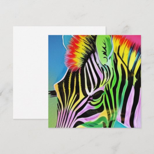 Zany Zebra Feestdagenkaart (Voorkant / Achterkant)