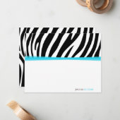 Zany Zebra Notitiekaartje (Voorkant / Achterkant in situ)