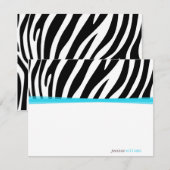 Zany Zebra Notitiekaartje (Voorkant / Achterkant)