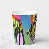 Zany Zebra Papieren Bekers (Achterkant)
