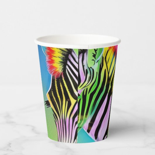 Zany Zebra Papieren Bekers (Rechts)