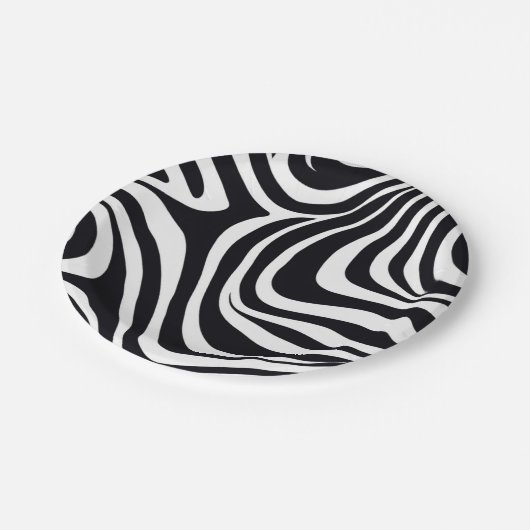 Zany Zebra Zest Papieren Bordje (Gekanteld)