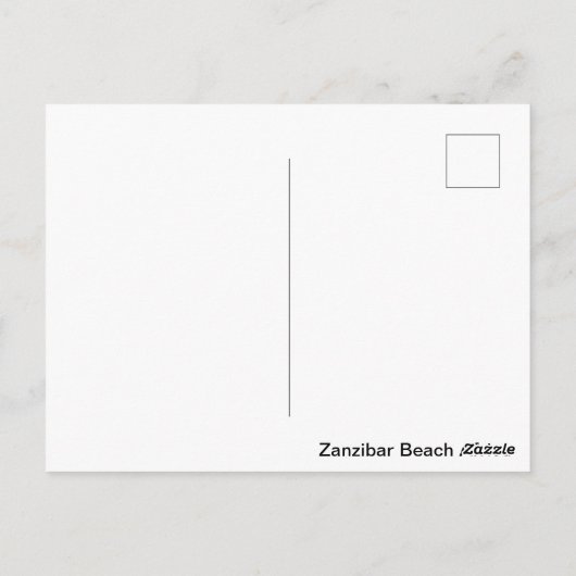 Zanzibar , Africa Briefkaart (Achterkant)