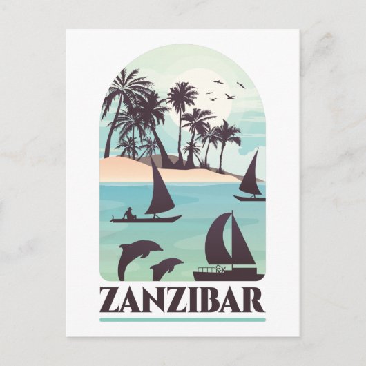 Zanzibar Africa Briefkaart (Voorkant)