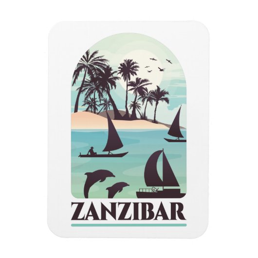 Zanzibar Africa  Photo Magnet Magneet (Verticaal)