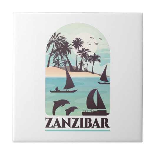 Zanzibar Africa  Tegeltje (Voorkant)