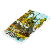 Zanzibar Africa Vintage Reisillustratie Magneet (Linkerzijde)